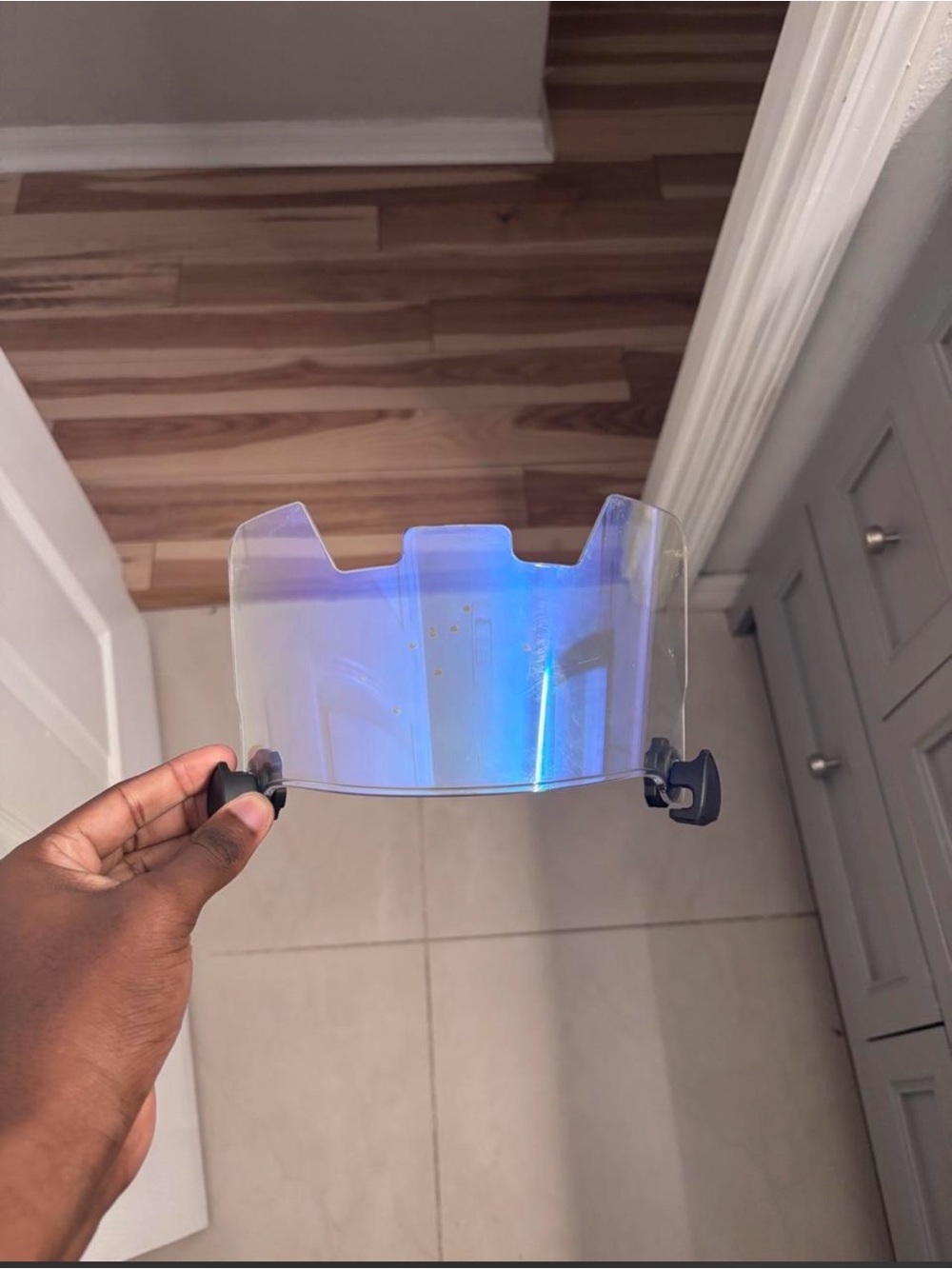 Iridescent Blue Replacement VR Visor Shield - Universal Fit